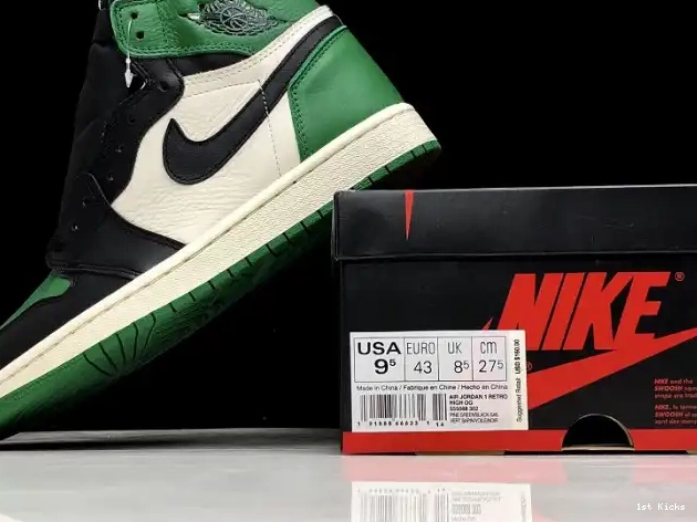 1st Kicks Sail-Black NRG Air Jordan OG High 555088-302 1 Green Pine 0503